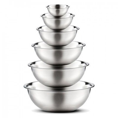 Stainless Steel Plastic Lid Bowls Set